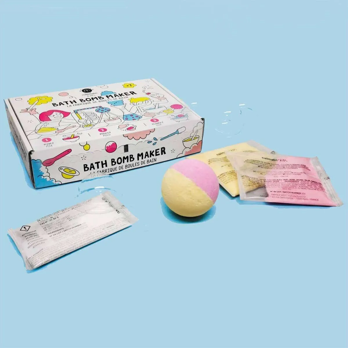Bath Bomb Maker Kit, 4 Bath Bombs