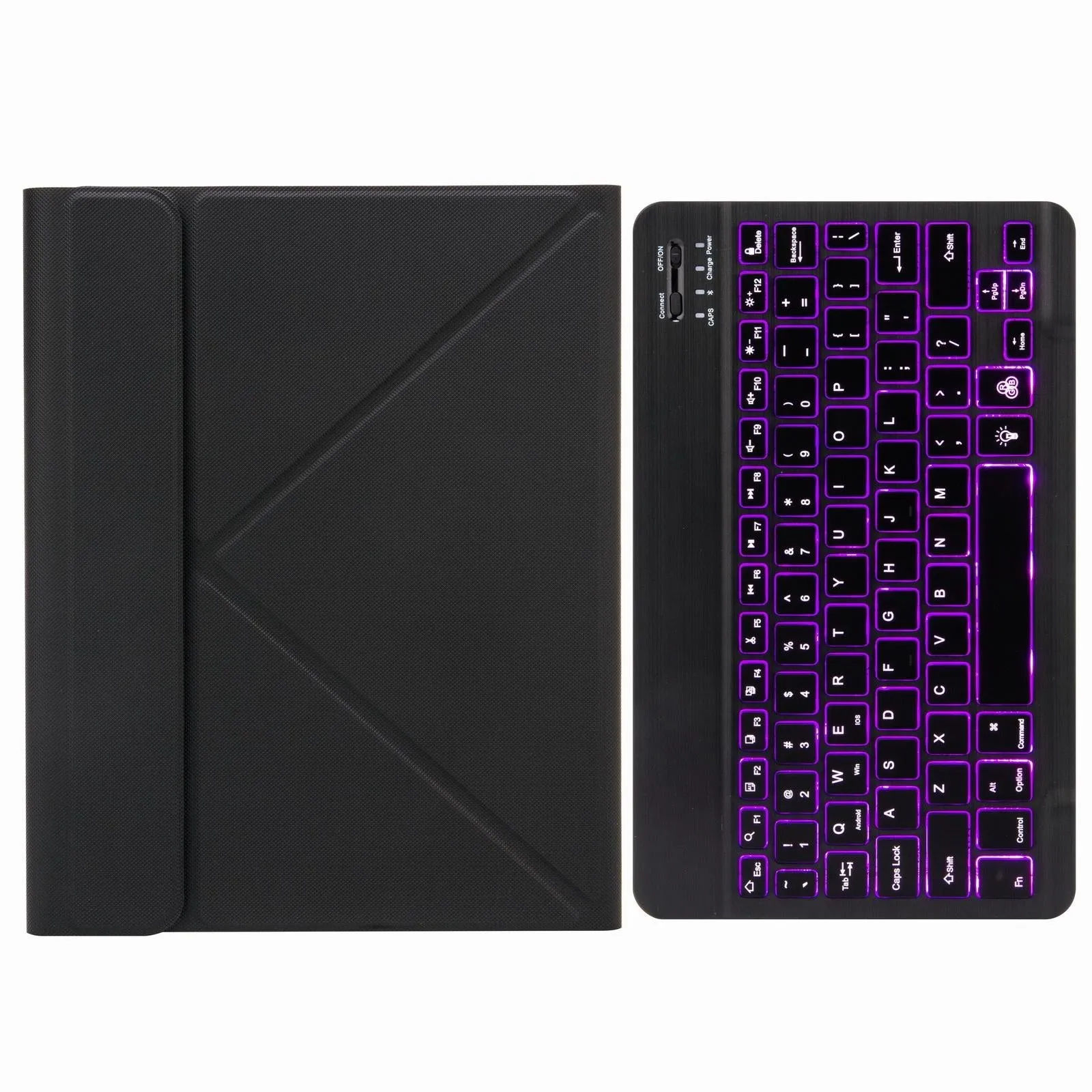 Bluetooth Keyboard Leather Case For Ipad Pro 11 With Three-Fold Holder & Backlight