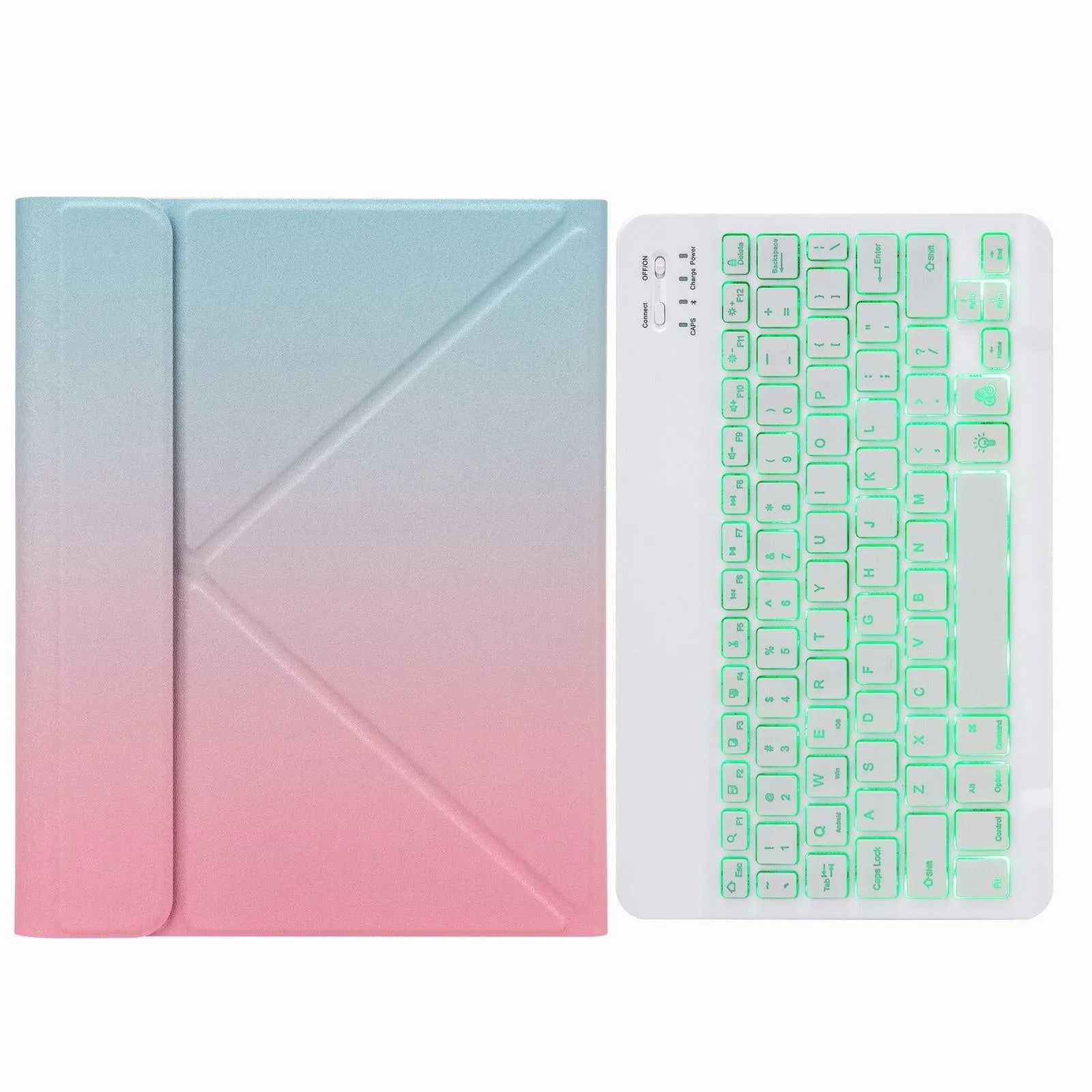 Bluetooth Keyboard Leather Case For Ipad Pro 11 With Three-Fold Holder & Backlight
