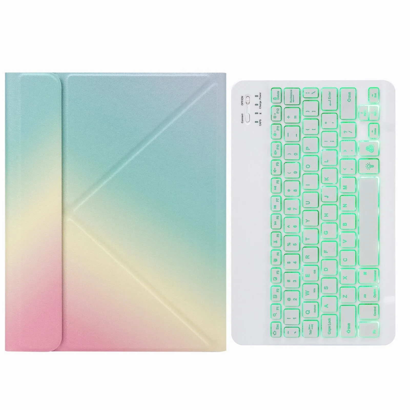 Bluetooth Keyboard Leather Case For Ipad Pro 11 With Three-Fold Holder & Backlight