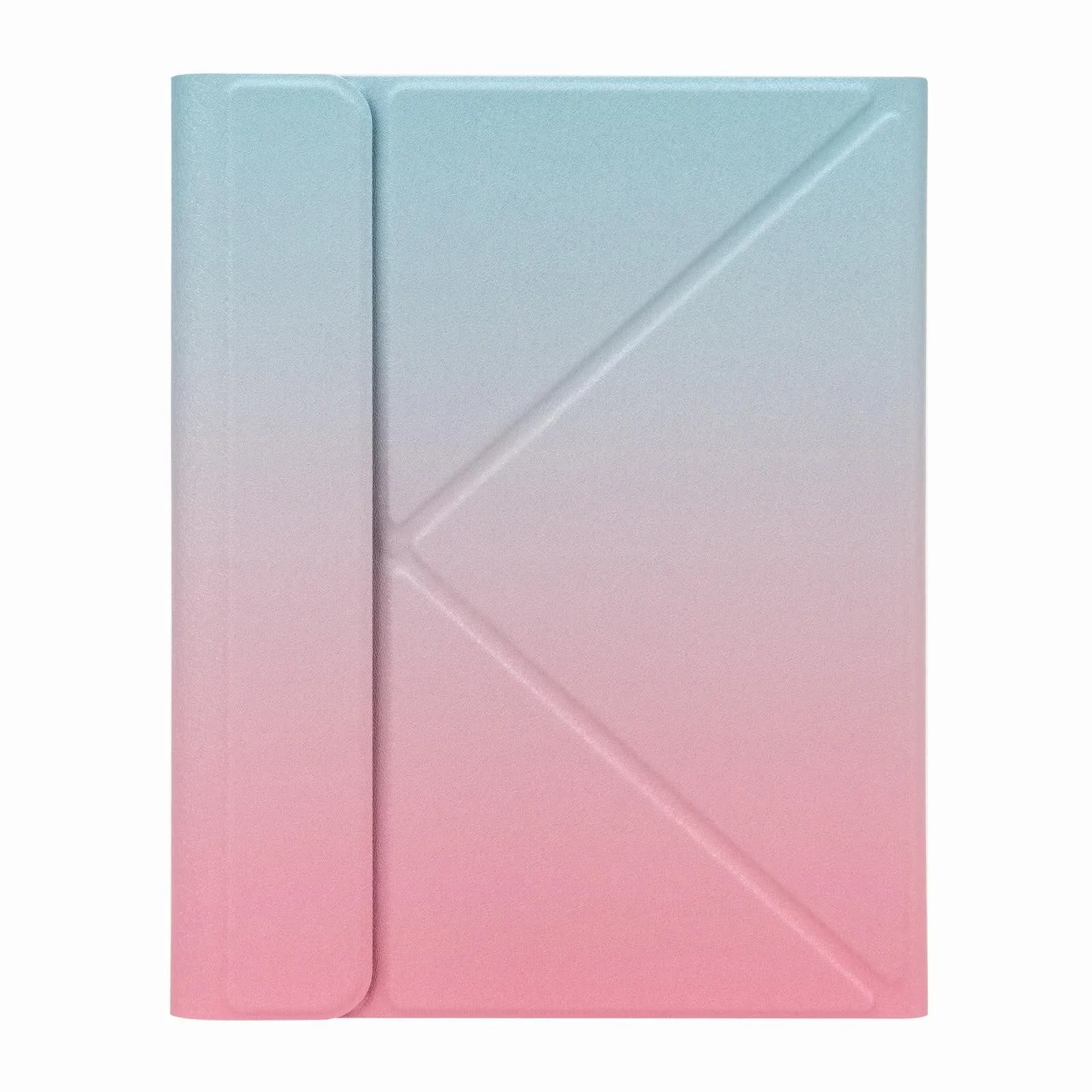 Bluetooth Keyboard Leather Case With Three-Fold Holder For Ipad Air 2020 - Tri-Colour Backlight