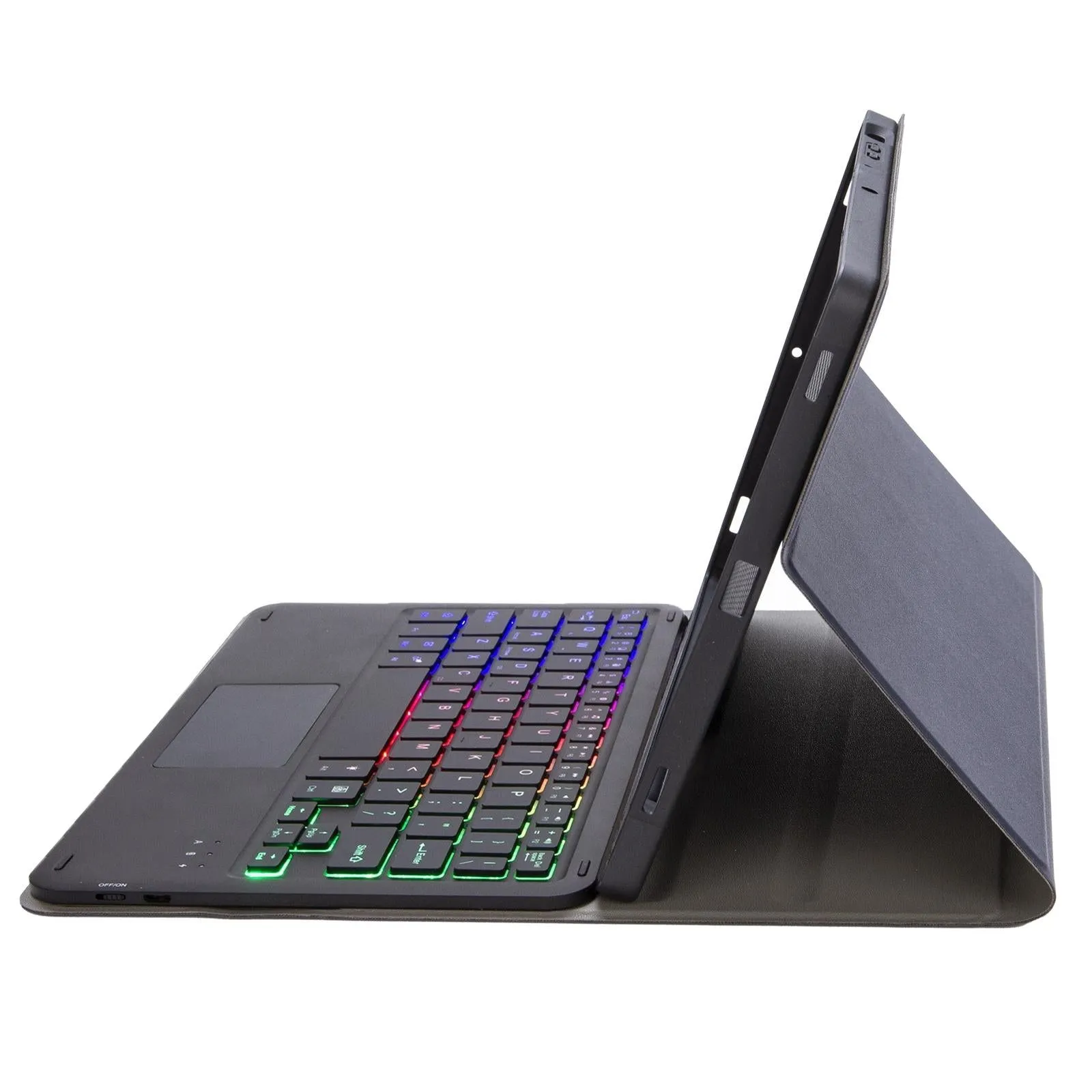Bluetooth Keyboard Leather Tablet Case For Ipad 9.7 2018 & 2017 / Pro 9.7 / Air 2 With Touch Pad And Pen Slot