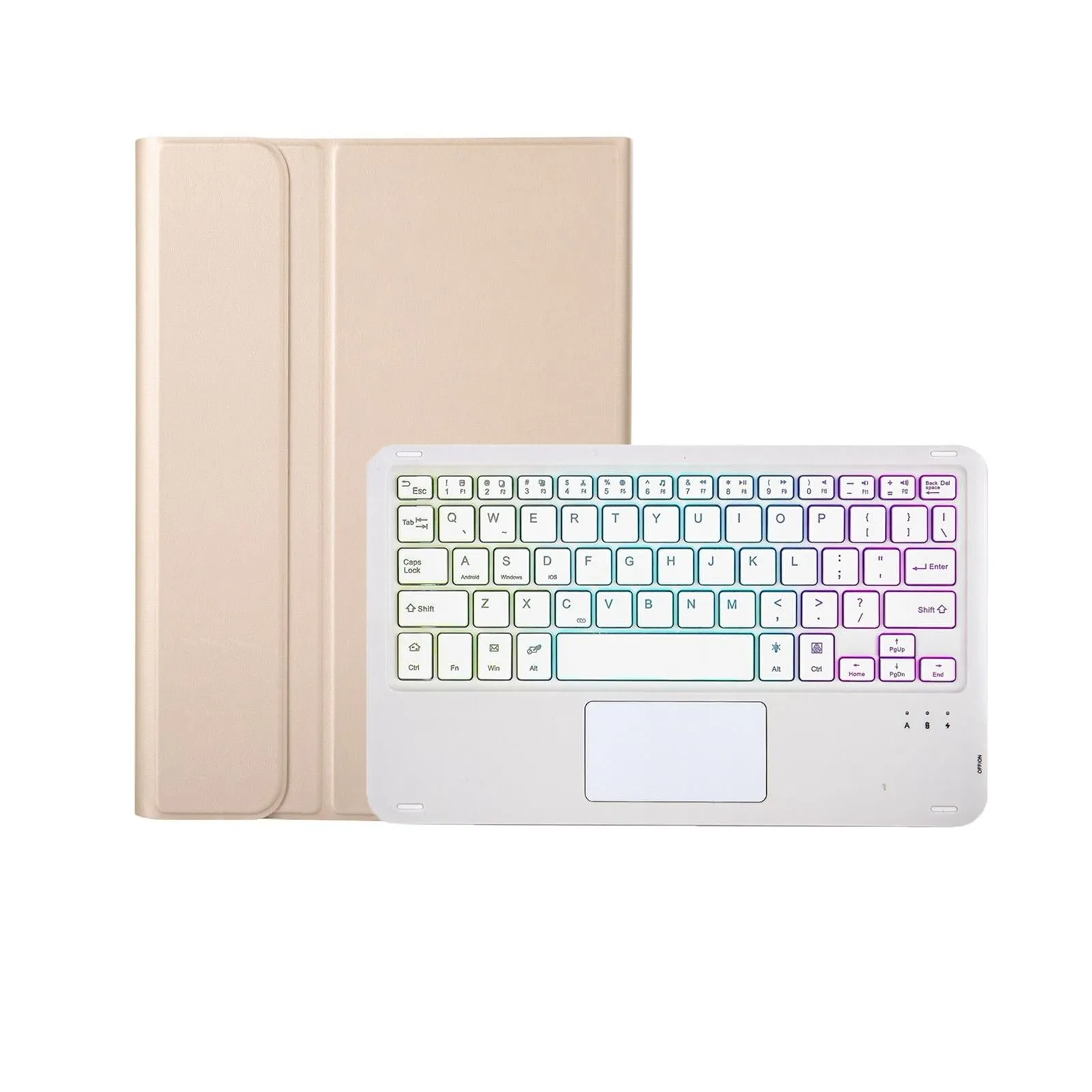 Bluetooth Keyboard Leather Tablet Case For Ipad 9.7 2018 & 2017 / Pro 9.7 / Air 2 With Touch Pad And Pen Slot