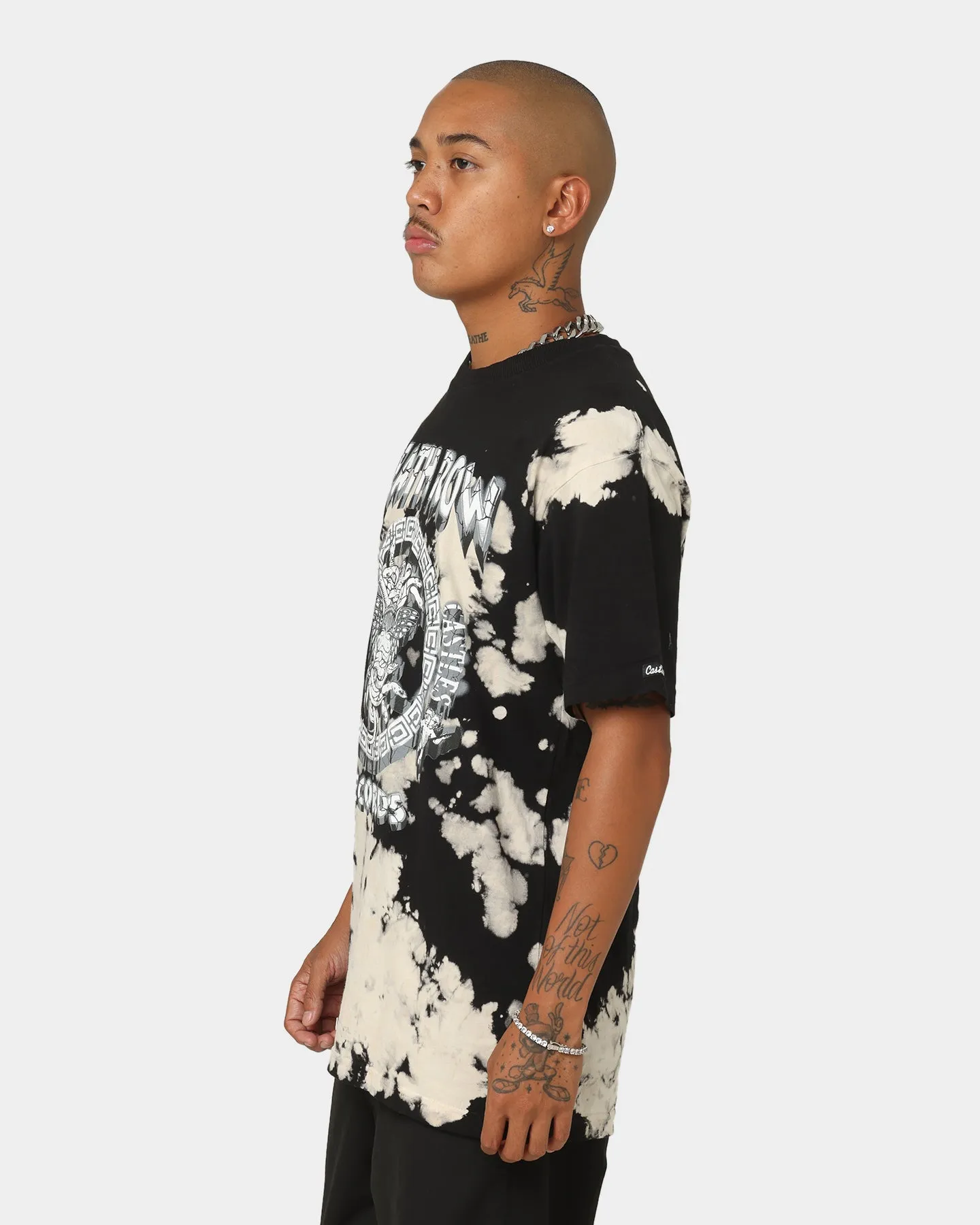 Crooks & Castles Death Row Records X Crooks & Castles Stone Acid Wash T-Shirt Black