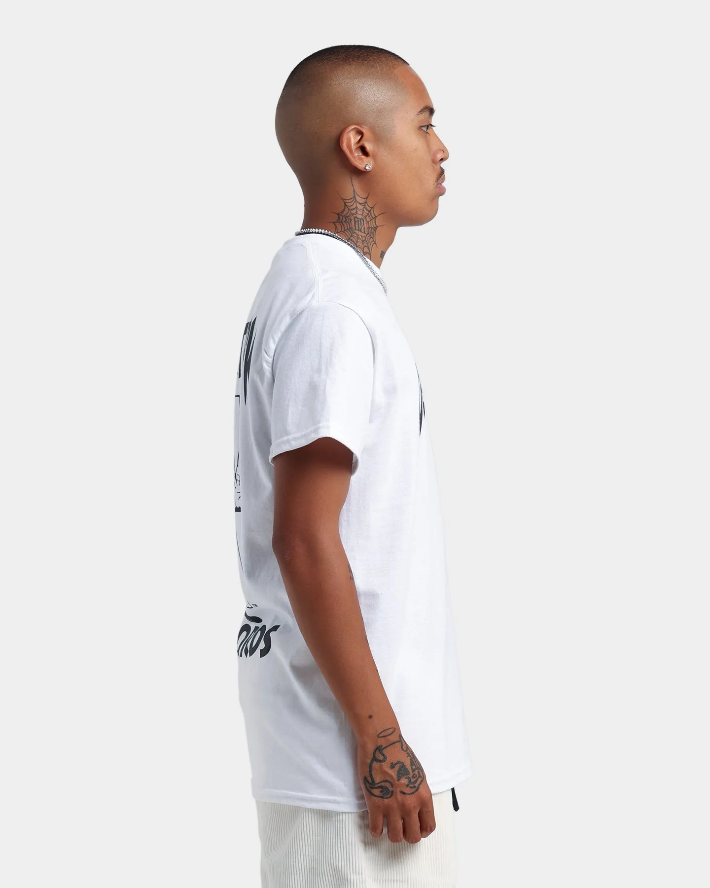 Death Row Records Deathrow Logo T-Shirt  White/Black