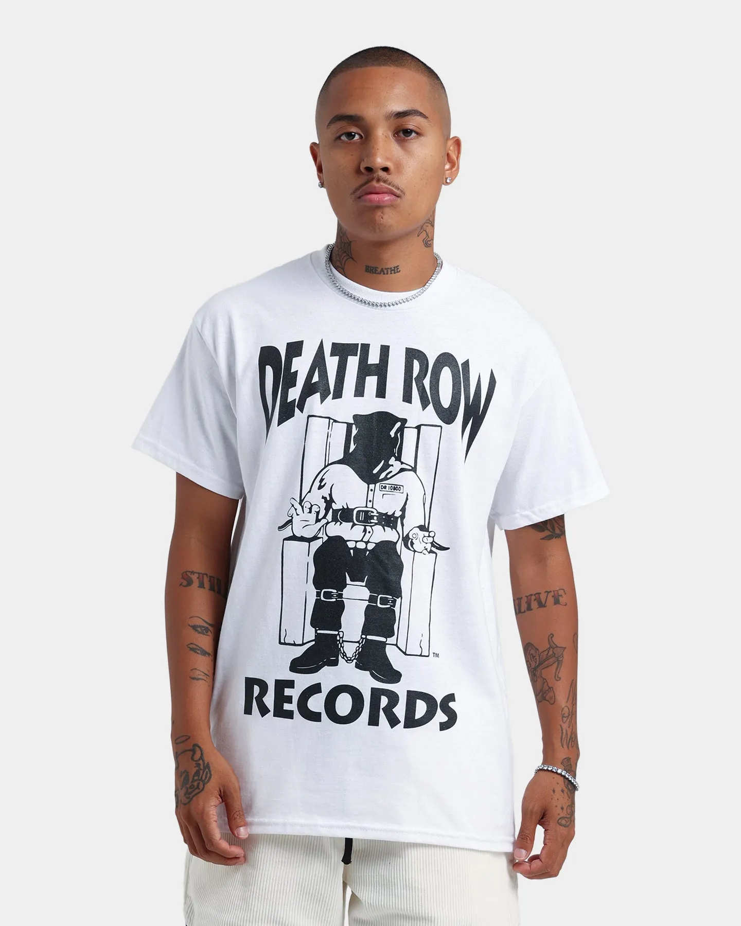 Death Row Records The Chair T-Shirt White/Black