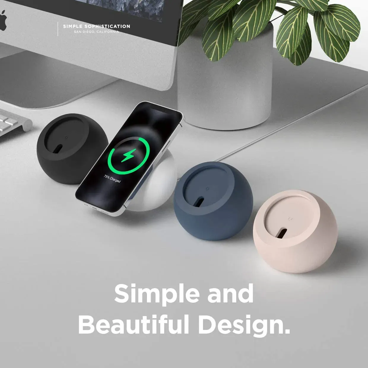 Desk Ball Shape Magnetic Silicone Charging Holder