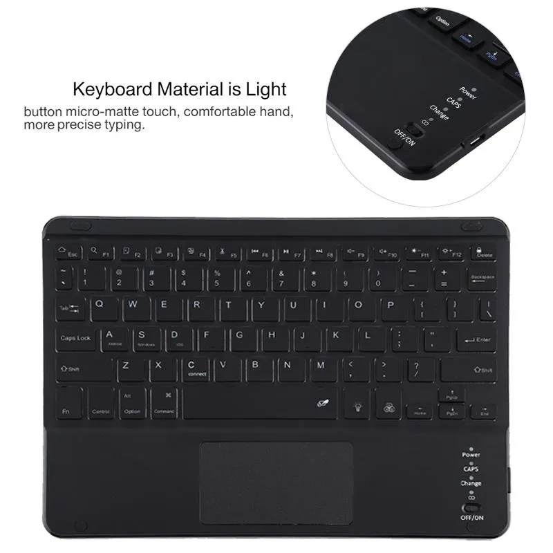 Detachable Bluetooth Tablet Case For Ipad Pro 11 With Backlight Touchpad Pen Slot & Holder - Microfiber Leather
