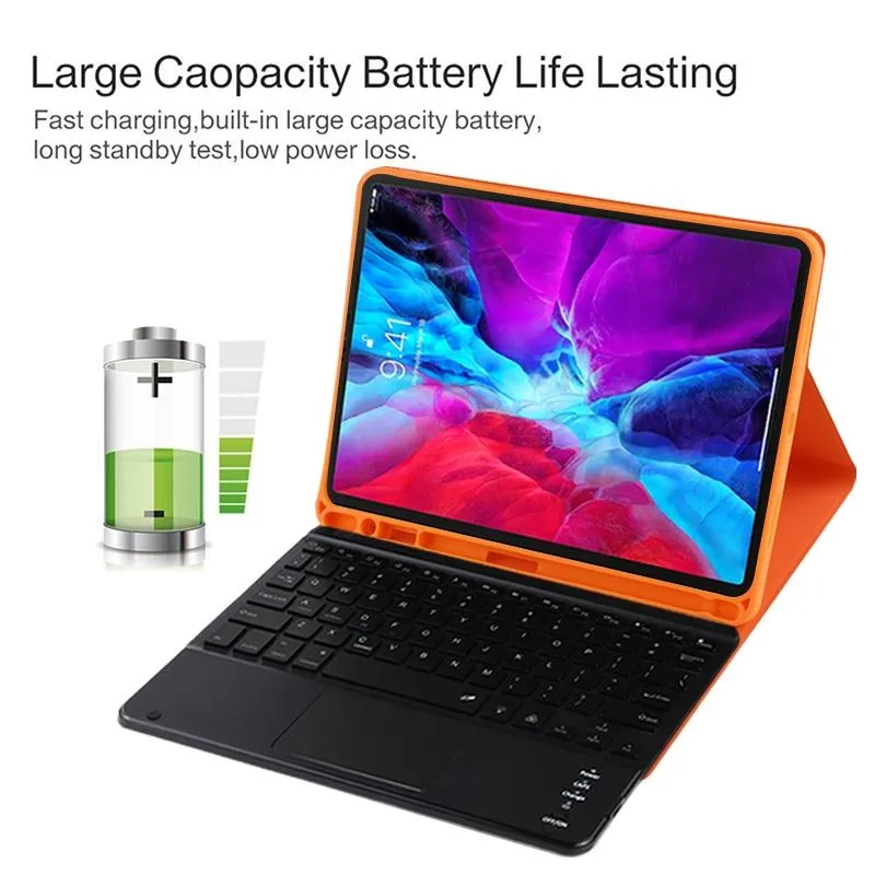 Detachable Bluetooth Tablet Case For Ipad Pro 11 With Backlight Touchpad Pen Slot & Holder - Microfiber Leather