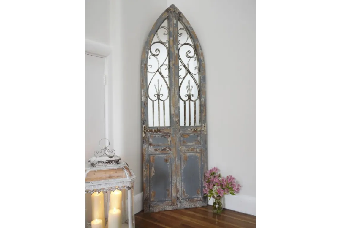 Large Rustic Door Mirror