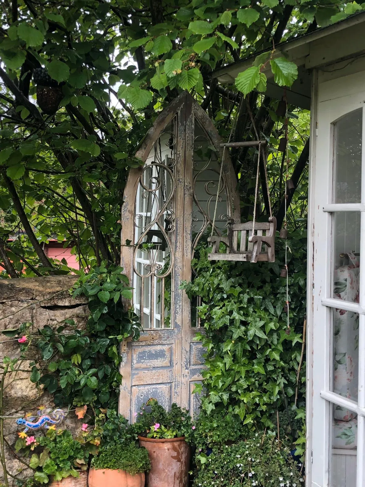 Large Rustic Door Mirror