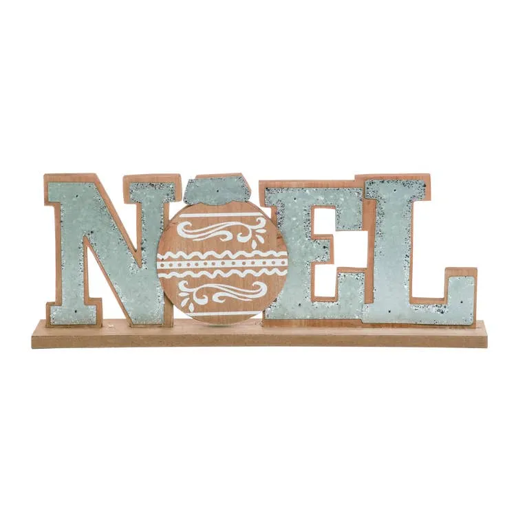 White Wood Christmas Noel Word Decor