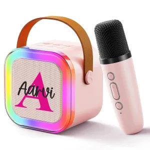 Wireless Karoke Speakers With Mic - Peach