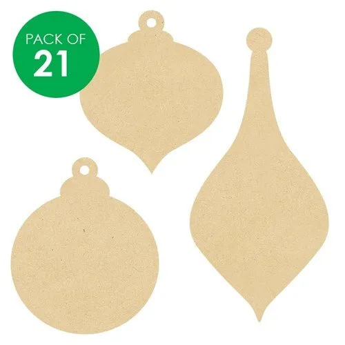 Wooden Bauble Assortment - Pack of 21